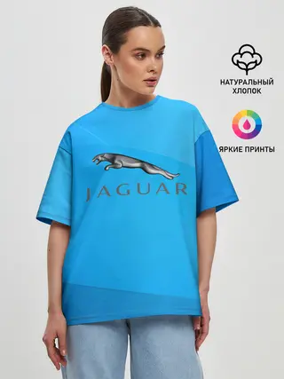 Женская футболка оверсайз / jaguar