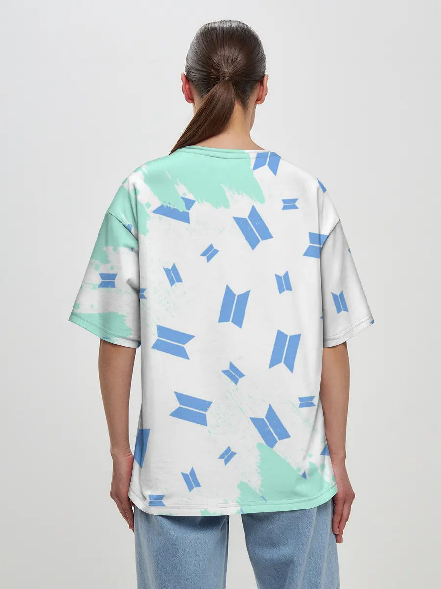 Женская футболка оверсайз / BTS / БТС