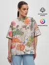 Женская футболка оверсайз / Цветы