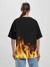 Женская футболка оверсайз / Огонь