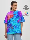 Женская футболка оверсайз / ABSTRACTION COLORS