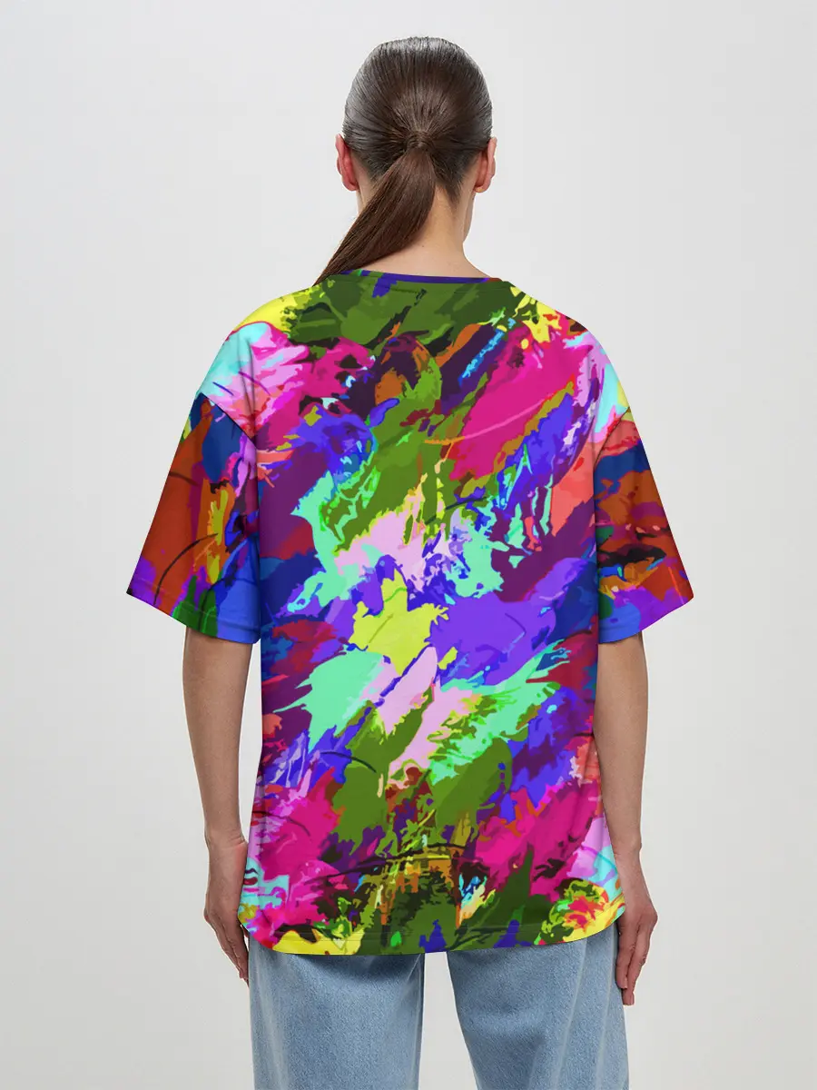 Женская футболка оверсайз / Краска