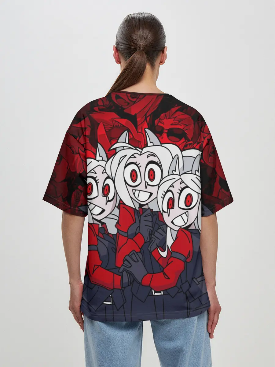 Женская футболка оверсайз / HELLTAKER CERBERUS