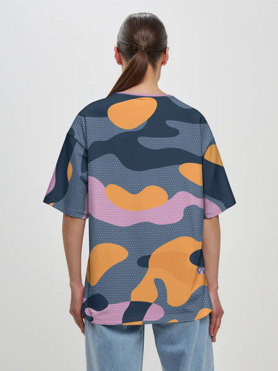 Женская футболка оверсайз / Спортивный милитари