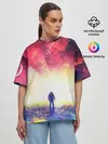 Женская футболка оверсайз / КОСМИЧЕСКИЙ АРТ