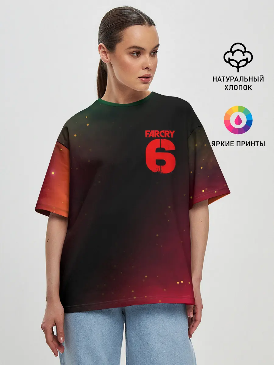 Женская футболка оверсайз / FAR CRY 6 / ФАР КРАЙ 6