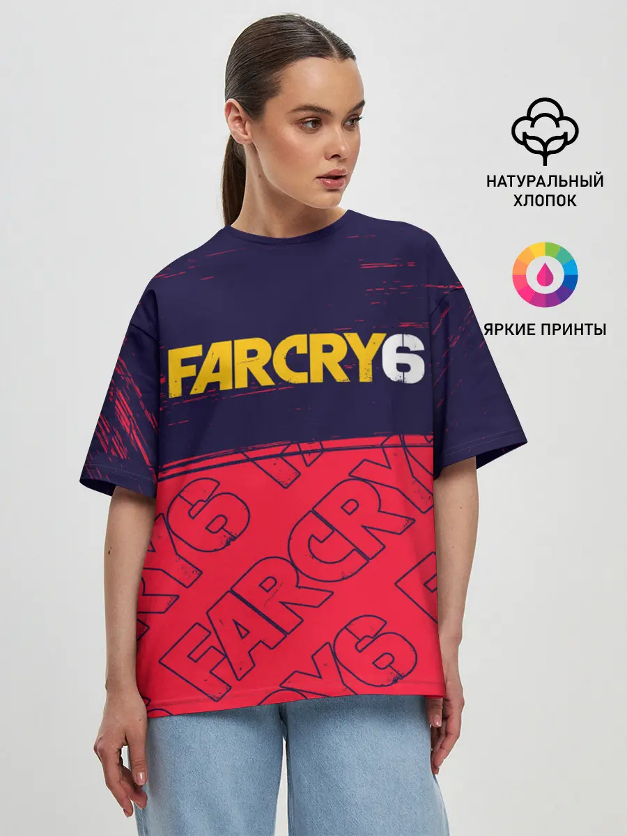 Женская футболка оверсайз / FAR CRY 6 / ФАР КРАЙ 6
