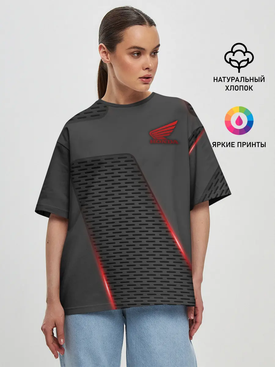Женская футболка оверсайз / HONDA