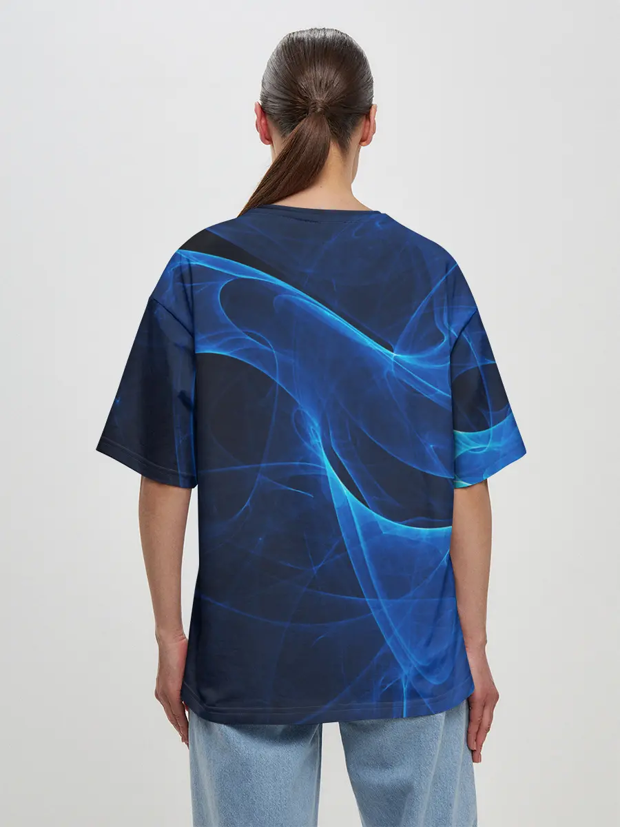 Женская футболка оверсайз / ДЫМ /SMOKE