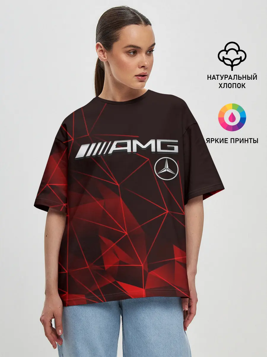 Женская футболка оверсайз / MERCEDES