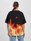 Женская футболка оверсайз / Огонь