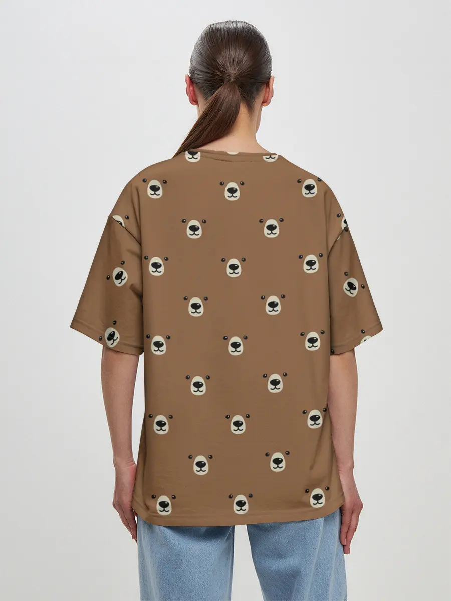 Женская футболка оверсайз / МИШКИ