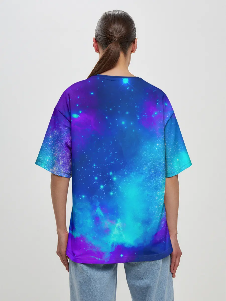 Женская футболка оверсайз / Космос