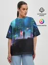 Женская футболка оверсайз / CITY NEON