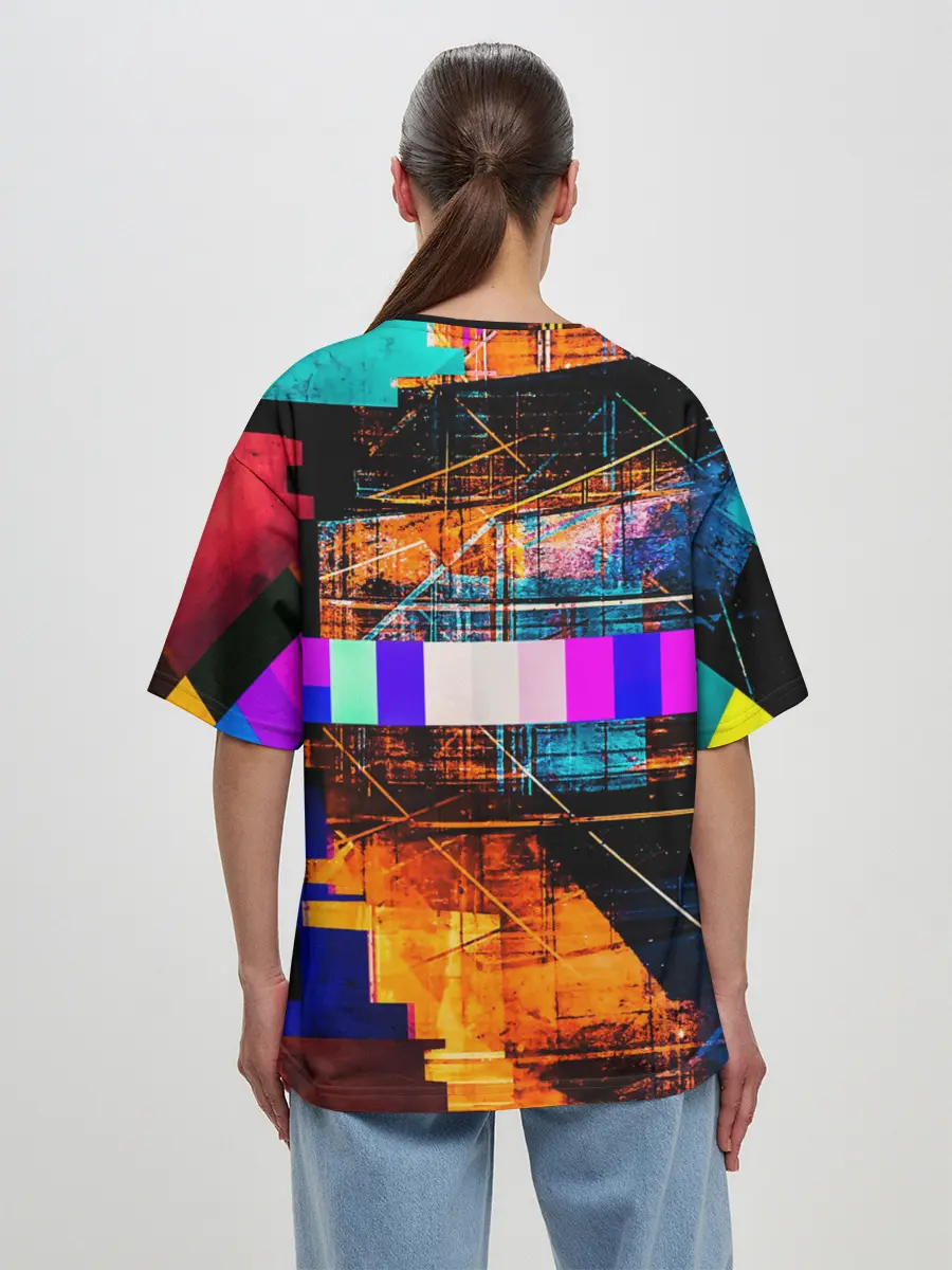 Женская футболка оверсайз / ПОМЕХИ