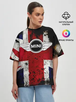 Женская футболка оверсайз / Mini Cooper