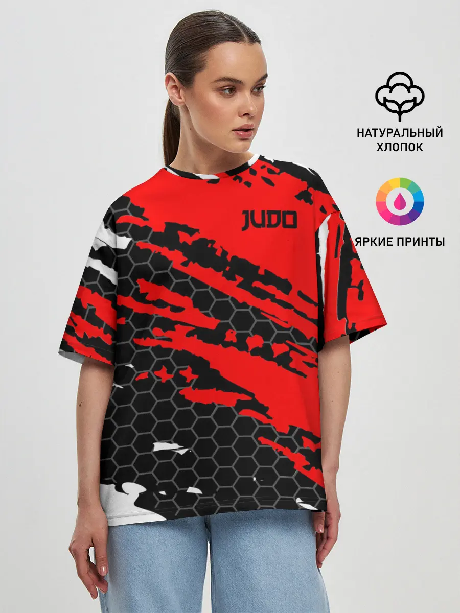 Женская футболка оверсайз / Judo