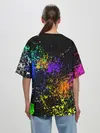 Женская футболка оверсайз / БРЫЗКИ КРАСОК