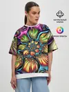 Женская футболка оверсайз / Абстракция