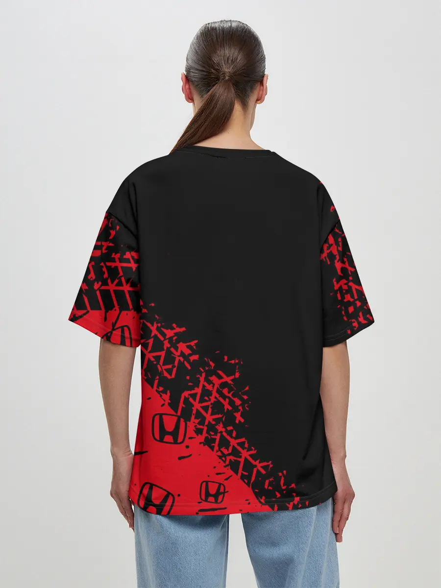 Женская футболка оверсайз / HONDA / ХОНДА