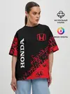 Женская футболка оверсайз / HONDA / ХОНДА