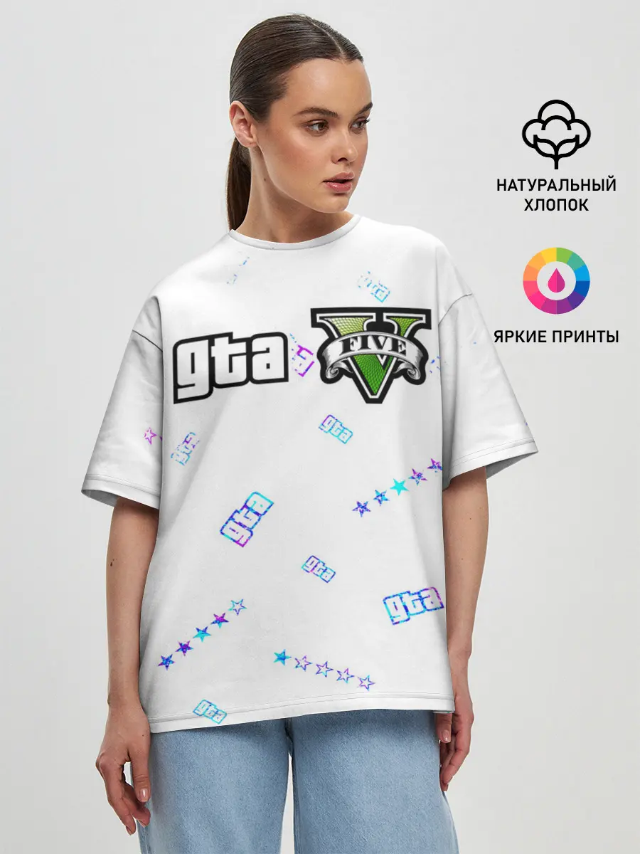 Женская футболка оверсайз / GTA 5 / ГТА 5