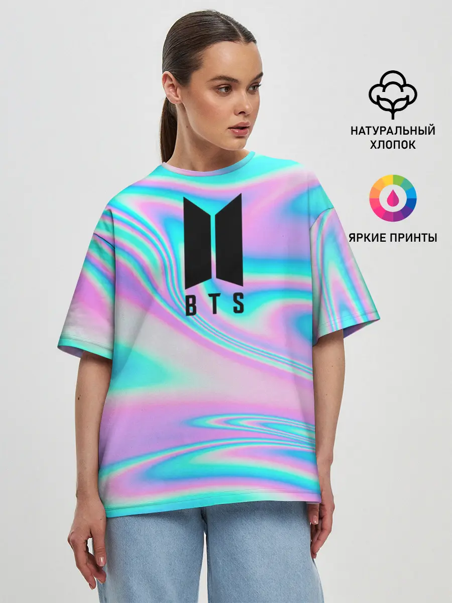 Женская футболка оверсайз / BTS