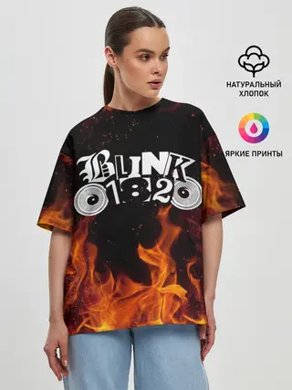 Женская футболка оверсайз / Blink 182