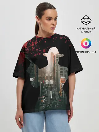 Женская футболка оверсайз / Гангстер 3