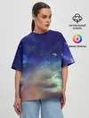 Женская футболка оверсайз / Космическое сияние