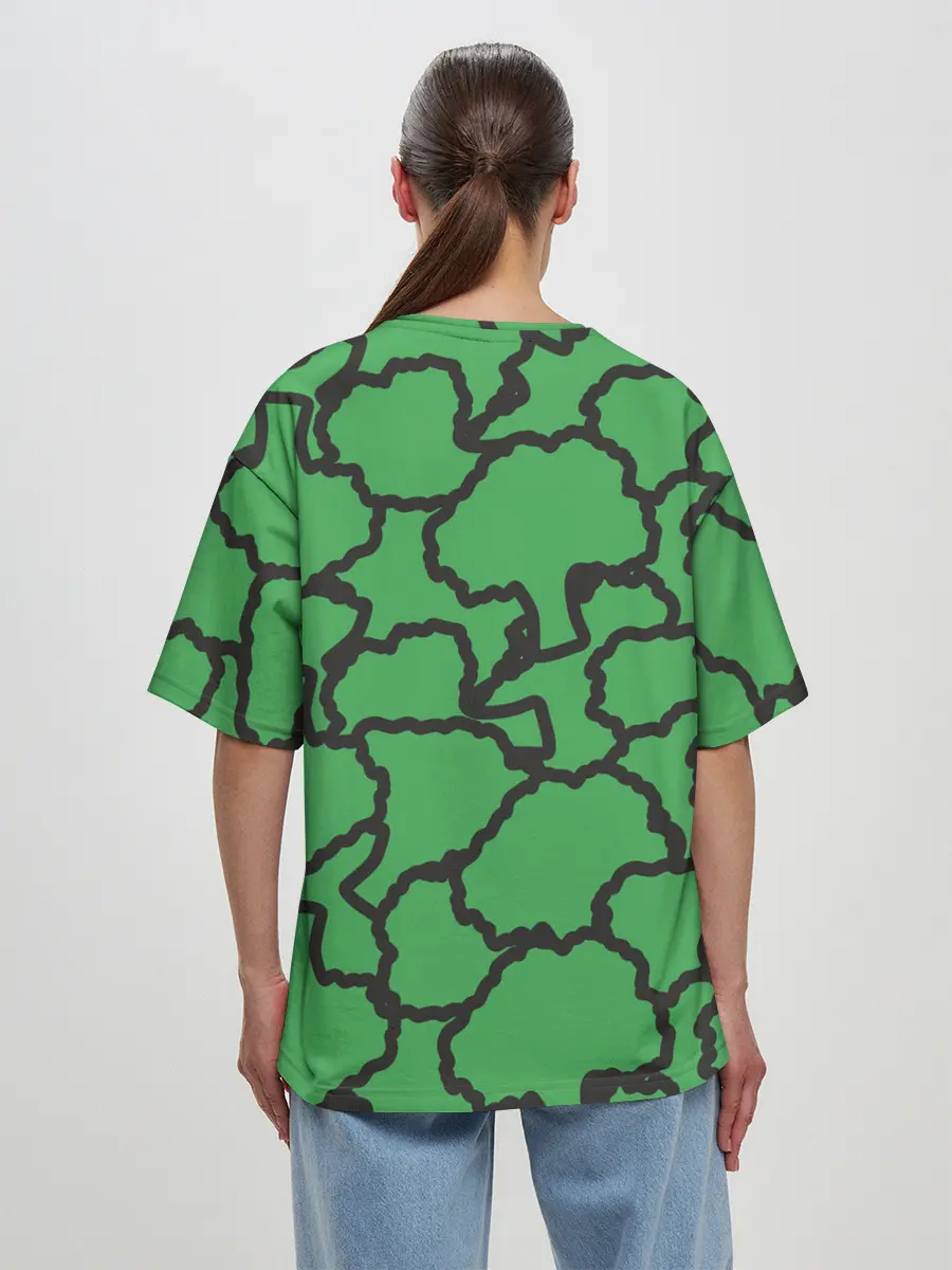 Женская футболка оверсайз / БРОККОЛИ