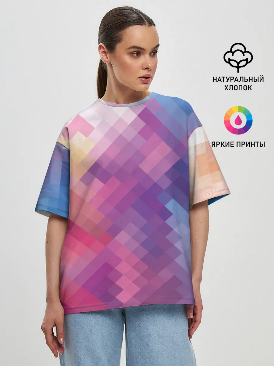 Женская футболка оверсайз / Пикси