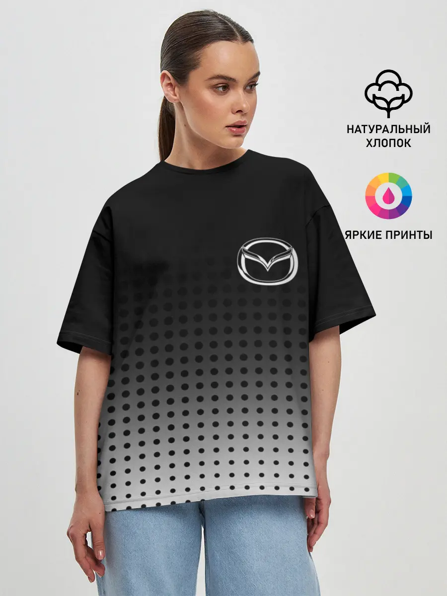 Женская футболка оверсайз / Mazda
