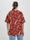 Женская футболка оверсайз / The Flash Logo Pattern