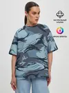 Женская футболка оверсайз / Камуфляж Полиции