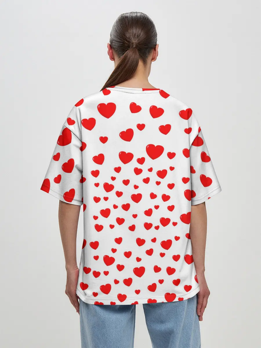 Женская футболка оверсайз / Котейка