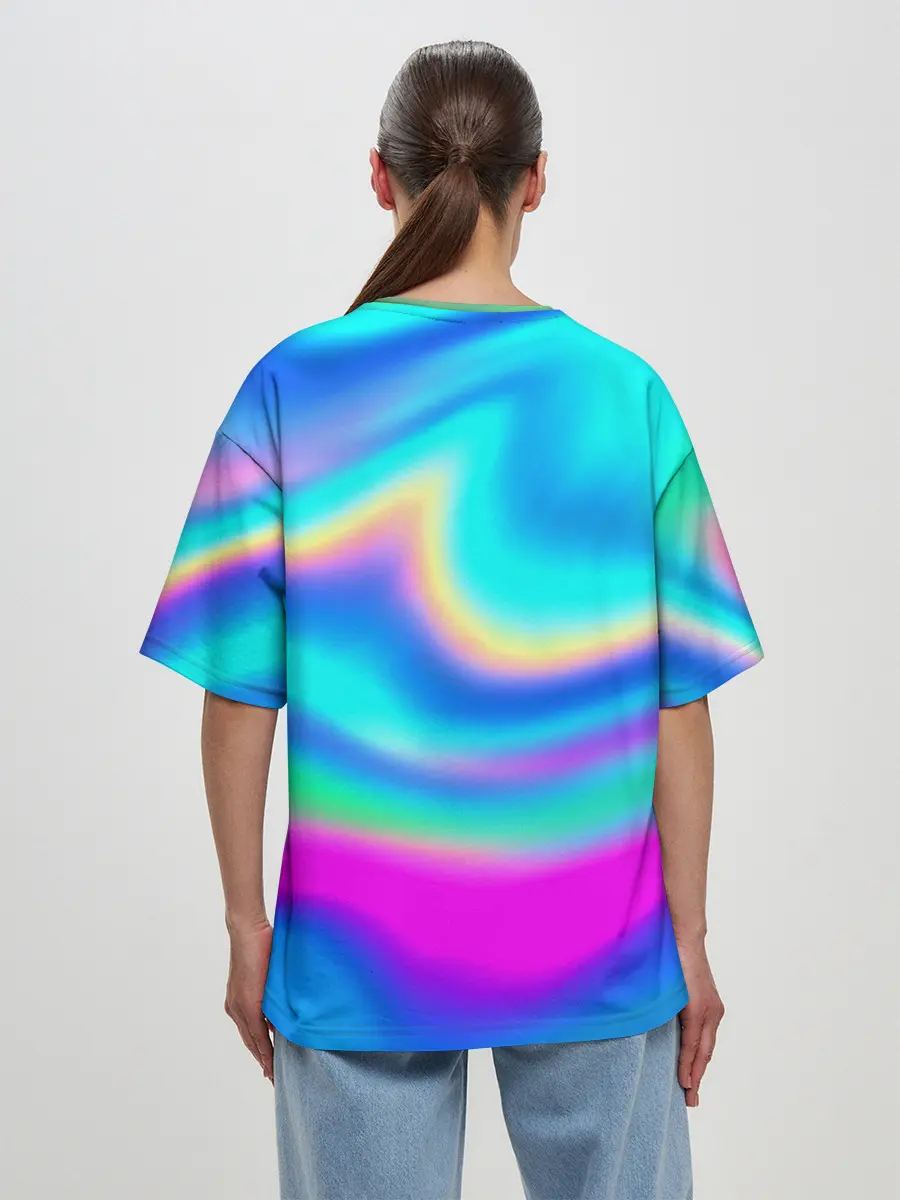 Женская футболка оверсайз / ГРАДИЕНТ