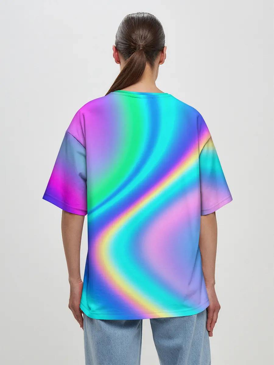 Женская футболка оверсайз / ГРАДИЕНТ