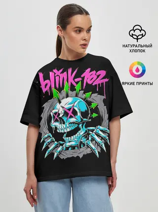 Женская футболка оверсайз / Blink-182