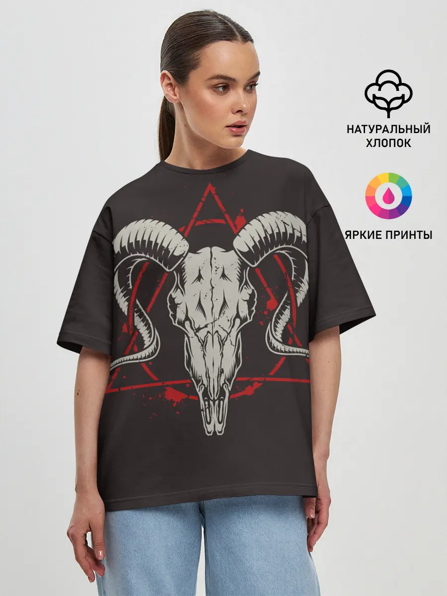 Женская футболка оверсайз / Культ