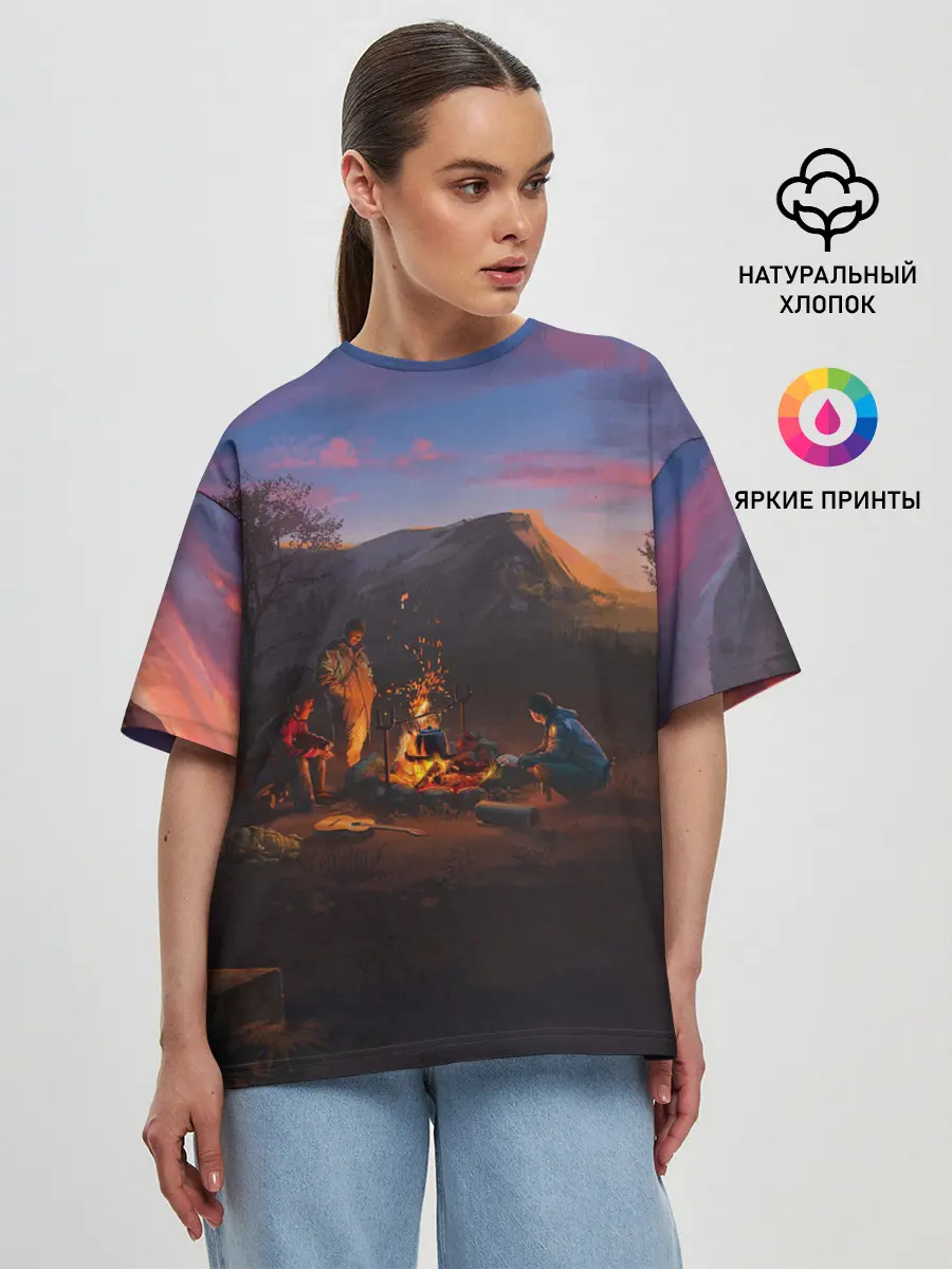 Женская футболка оверсайз / ATOM RPG