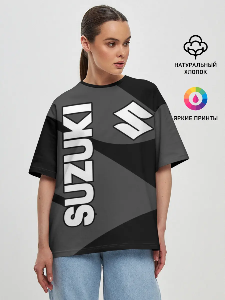Женская футболка оверсайз / SUZUKI