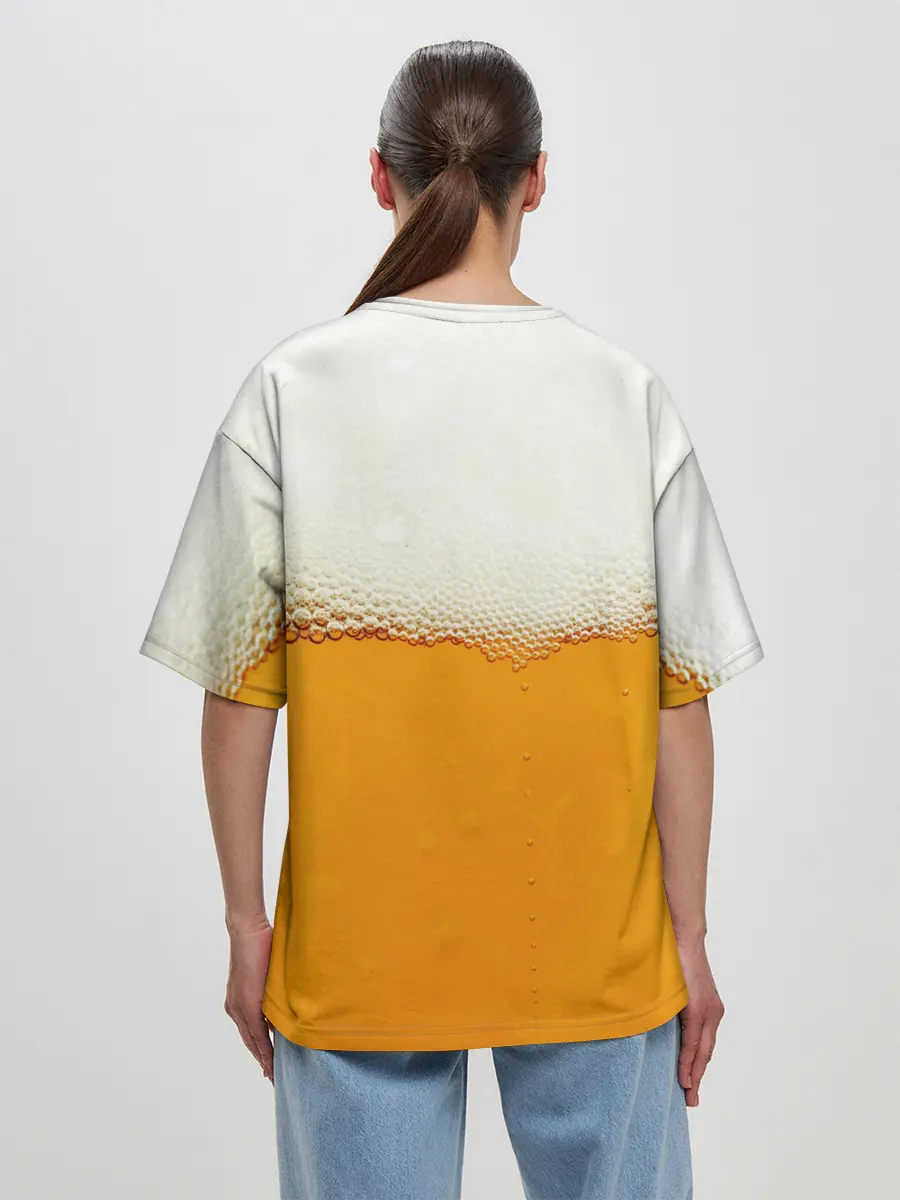 Женская футболка оверсайз / Я ПИВО!