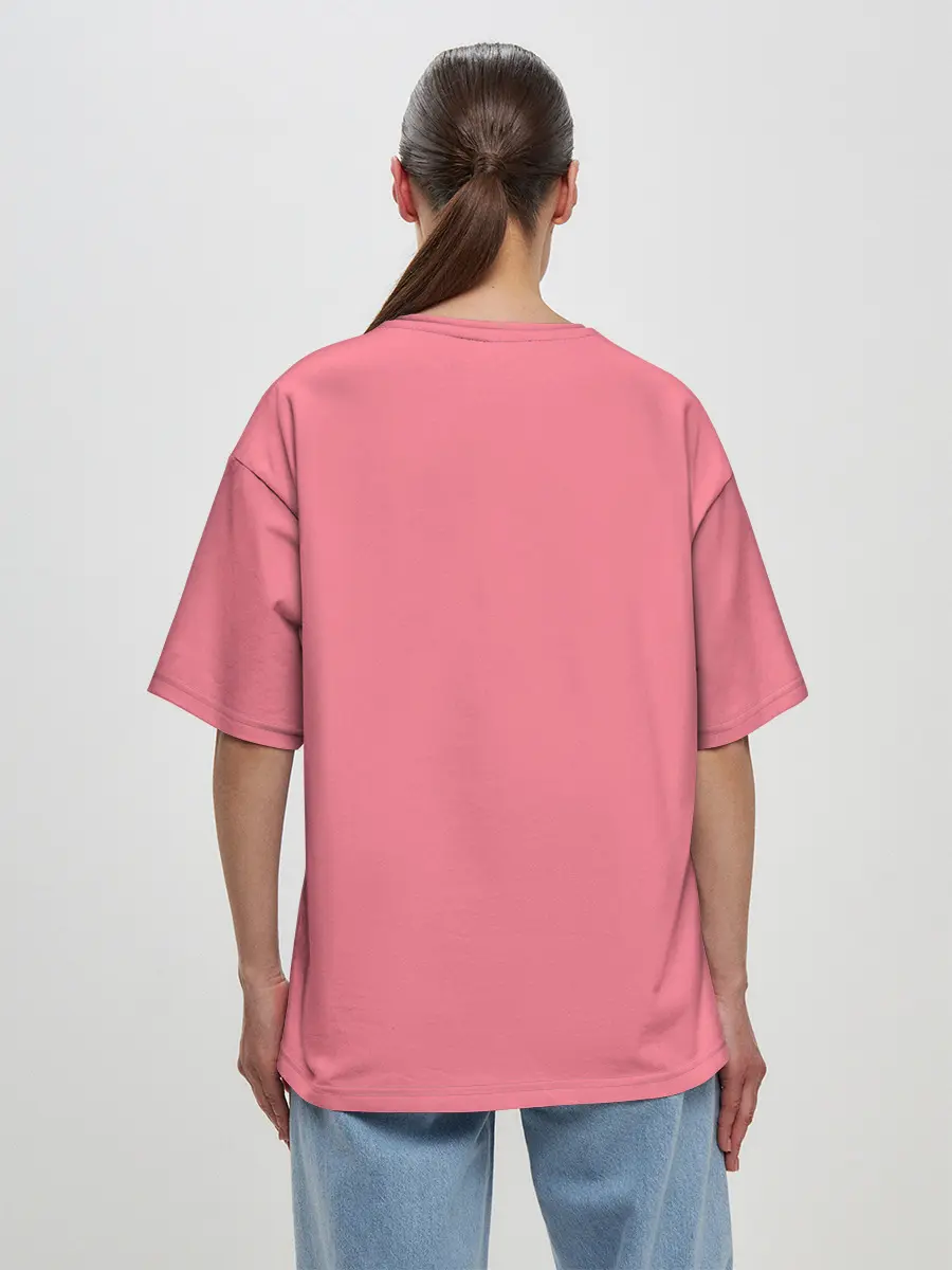 Женская футболка оверсайз / Радужные губы | Rainbow lips