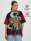 Женская футболка оверсайз / Японский Тигр