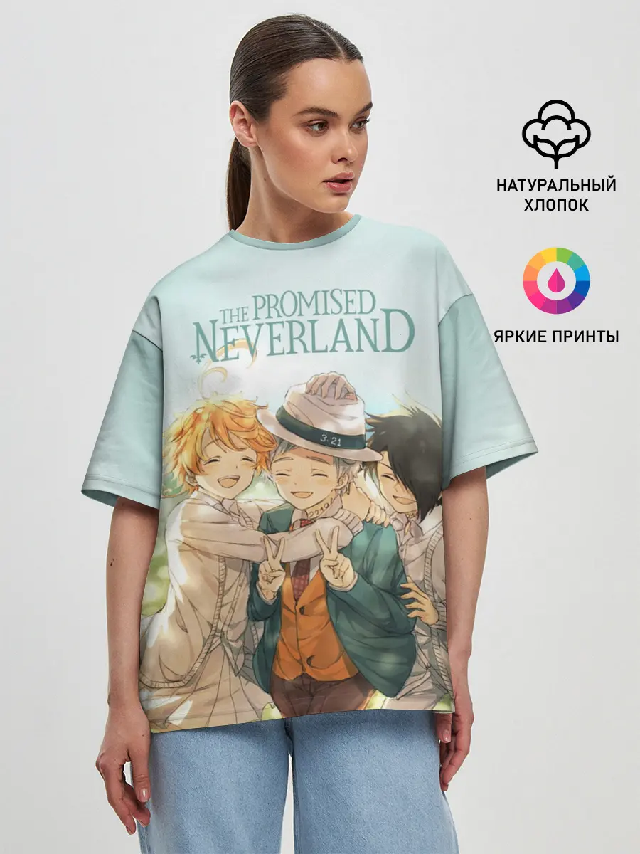 Женская футболка оверсайз / The Promised Neverland