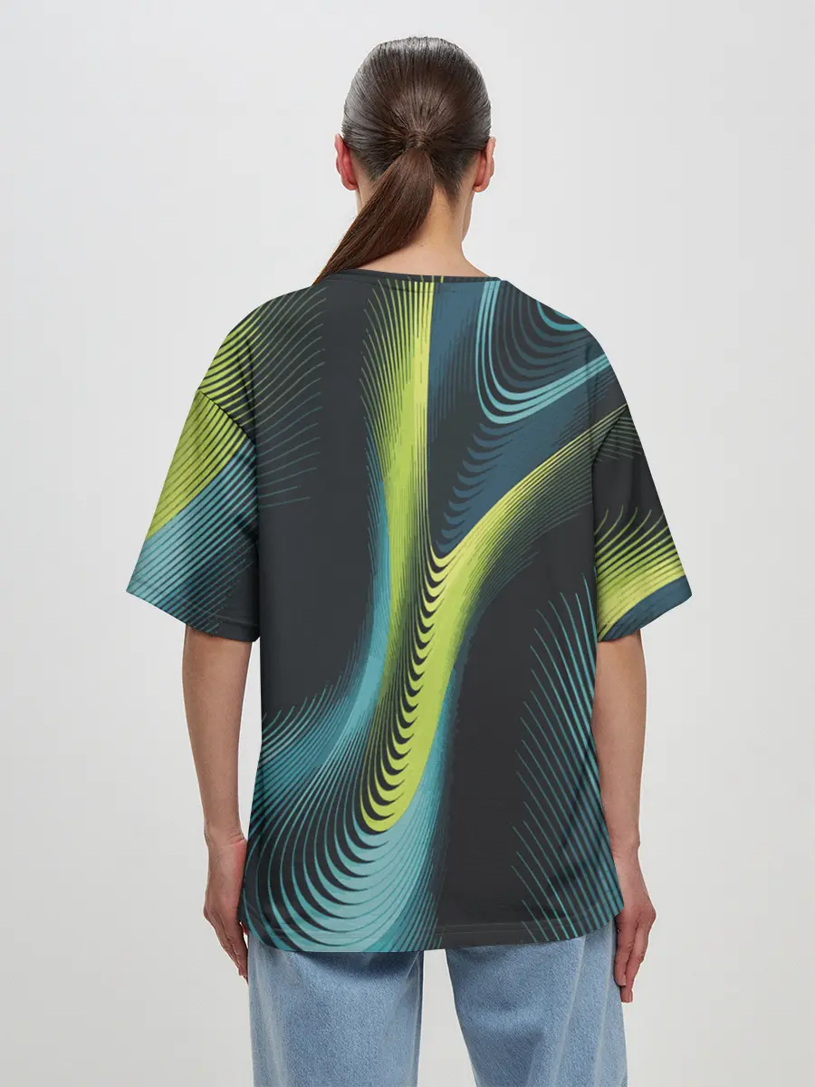 Женская футболка оверсайз / Wave