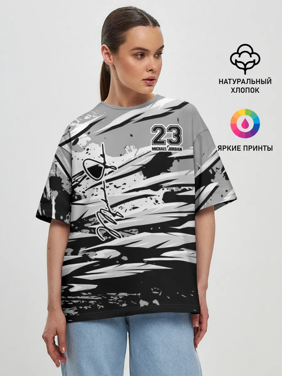 Женская футболка оверсайз / Michael Jordan 23