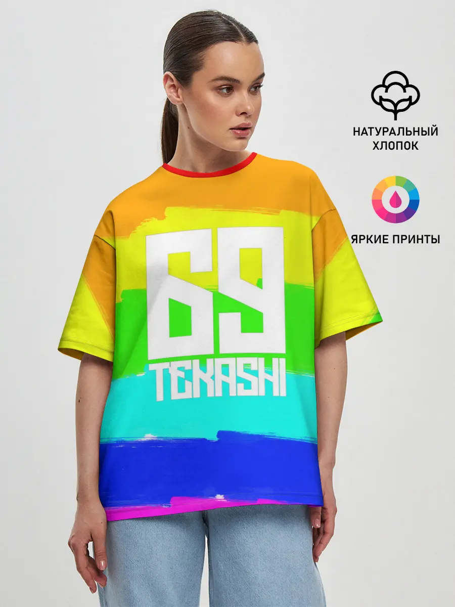 Женская футболка оверсайз / Такеши