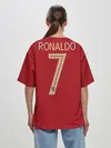 Женская футболка оверсайз / Ronaldo home EURO 2020